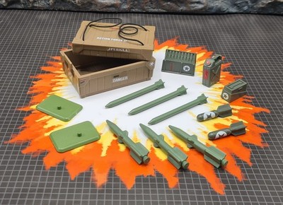 Vintage GI Joe Action Force Ammo Dump Unit Zubehörpaket 1985 komplett Hasbro