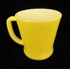 Vintage Fire King Yellow Milk Glass D-Handle Coffee Cup / Mug