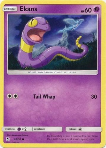 Ekans - 26/68 - Common - Lightly Played - Hidden Fates