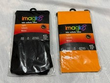Lot Of 2 Halloween Costume Kids Nylon Tights Imagin 8 Black Orange One Size
