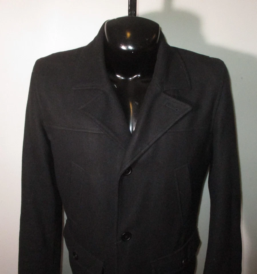 STRUCTURE Black Wool Insulated Jacket Men's Size M - Image 2 of 4