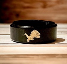 DETROIT LIONS. Mens titanium ring. wedding ring. unique gift