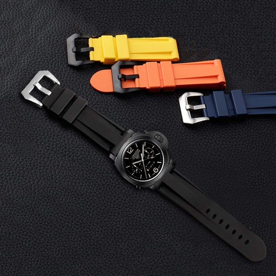Bracelet en Caoutchouc Panerai Bracelet de Montre 22mm 24mm Bracelet de Montre - Photo 3/4