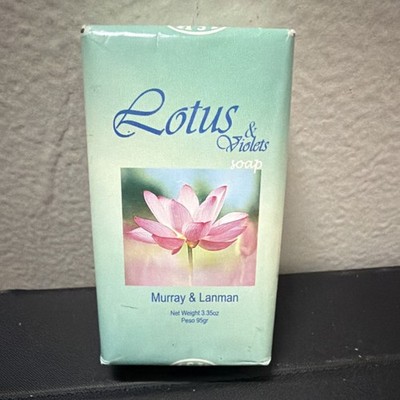 Murray & Lanman Lotus Violets Floral Body Bar Soap Pink Green 3.35 oz Unisex