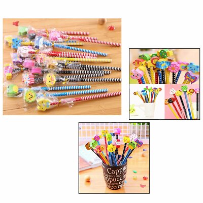 50 pz Matita e Gomma Set, matite con Gomme all'estremità Colore Casuale | IT