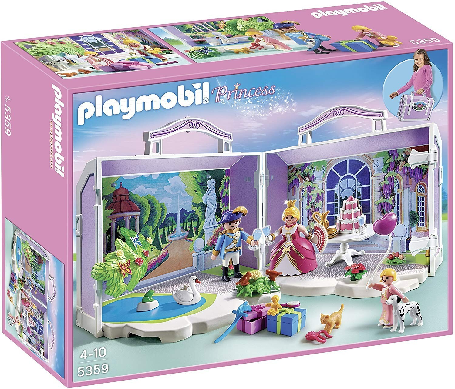 Playmobil 5359 Pavillon Royal Anniversaire avec princesse et prince pour chateau