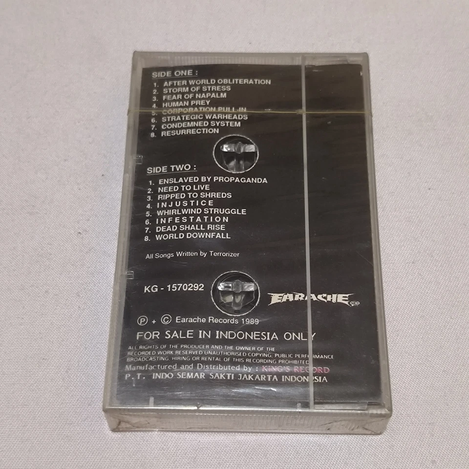 Terrorizer - World Downfall 1989 grind core original indonesia tapes NEW - Image 2 of 4