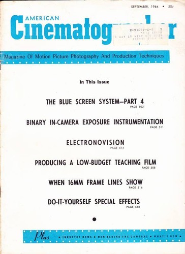 AMERICAN CINEMATOGRAPHER September 1964 - Do-It-Yourself Special FX
