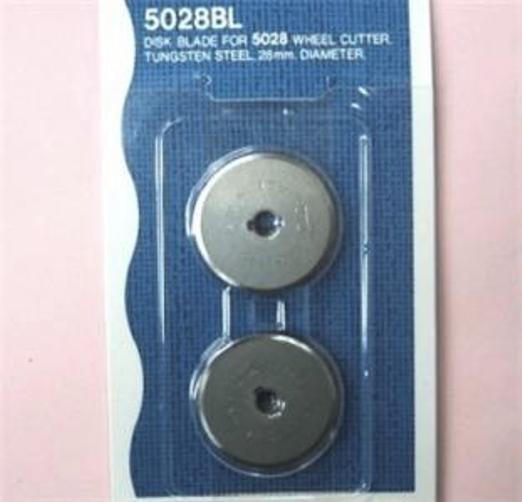 Round Replacement Blades For 1-1/16" (28MM) Wheel Fabric Cutters - 2 Pack