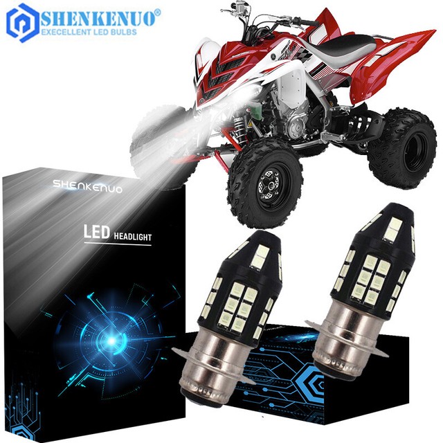 2pcs Headlight For Yamaha Raptor 700 700R 20062018 White 6000K LED Bulbs H6M eBay