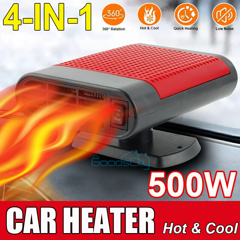 12V 500W Heater Portable Heating Cooling Fan Defroster Demister for Car  Truck A+