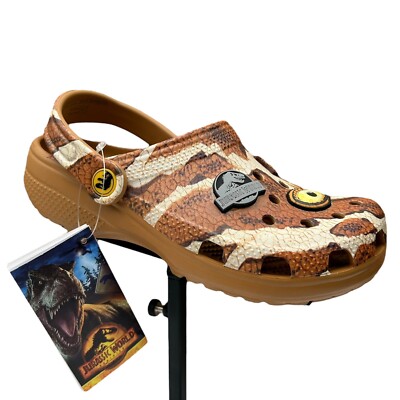 Crocs Fun Lab Jurassic World Youth Boy's Classic Slip-on Clog Size 3 (J3) Brown