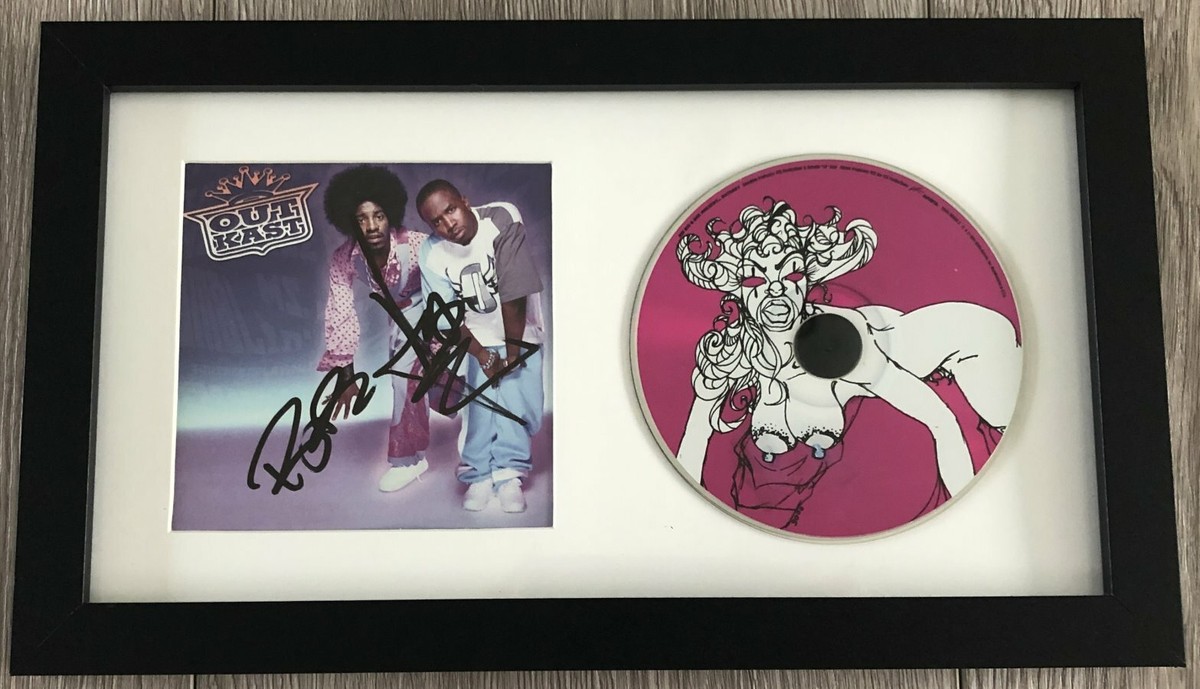 BIG BOI & DRE PRESENT OUTKAST SIGNED FRAMED & MATTED CD