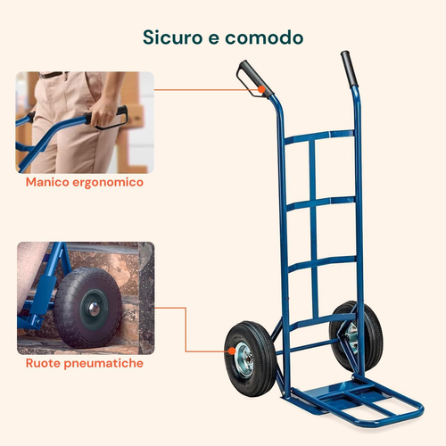 Carrello Portapacchi Pieghevole Con Ruote Pneumatiche – Carrello Con Ruote Porta - Foto 2 di 12