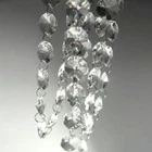 13 Feet Clear Crystal Beads Clear Chandelier Bead Lamp Chain for Christmas