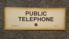 Public Telephone  Print Wall Decor Home Office Bar