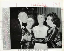 1965 Press Photo Lillian Gish, George Abbott & Others at "Anya" Play Opening