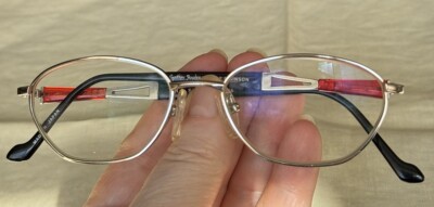 CYNTHIA ROWLEY For B Robinson CR6 SLV/RED EYEGLASSES FRAME 51/16