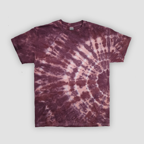 Maroon TIE DYE T-SHIRT Hand Dyed tiedye 