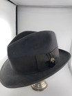 Vintage Stetson Royal De Luxe Brown Fedora Hat Size 7  Rare Eagle Pin