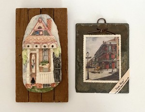 Lot of 2•NEW ORLEANS Wall Art•Clay Creations Row House ...