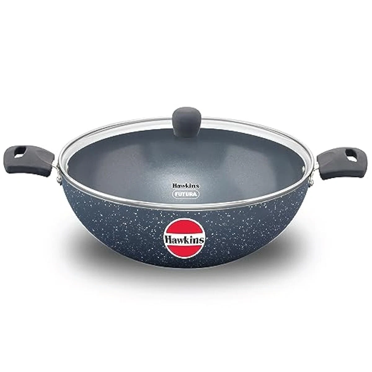 Hawkins Ceramic Nonstick 5 Litre Deep Kadhai, Induction Deep Fry Pan wit