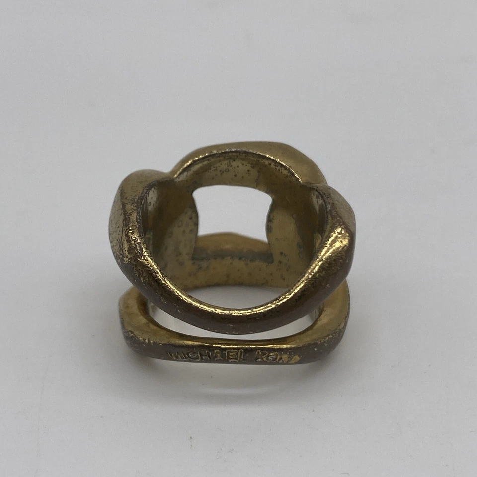 Anillo de eslabones de cadena Michael Kors talla 7 tono dorado Foto 4 de 4