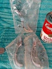 3 NOS Vintage 50s Chrome Tapered Pitcher Style Cabinet Handle Pull