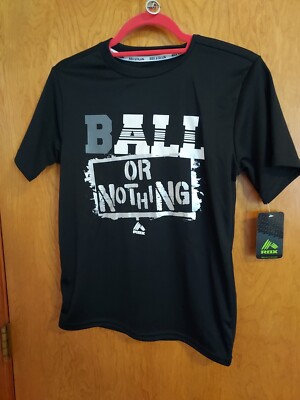 New RBX Shirt Boys size Medium size 10 - 12 Ball or Nothing Logo NWT knit