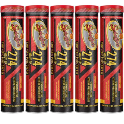 Schaeffer's Oil Moly EP Synthetic Plus Waterproof Grease (5 tubes) #274 NLGI#1