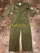 US Army USGI Military UTILITY Coveralls OD Green ZIPPER CLOSURE 36R,42L, 48L NEW