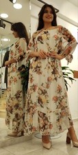 SALE! Womens Dress Silk&Viscose ONE SIZE made in Italy US 8/10/12;/14/16
