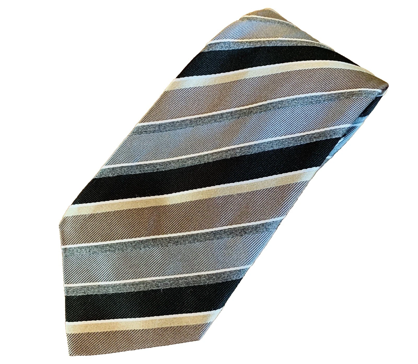 Geoffrey Beene Black Striped Ties for Men