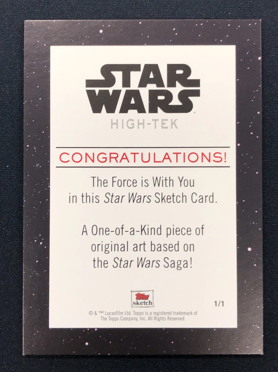 Topps StarWars HIGHTEK sketch card R2-D2 iveyartistry.com