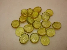 Glass Faux Gemstone Life Counter Tokens - Lot of 20 - Yellow - CCG Card Board