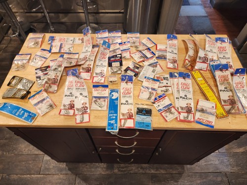 Large lot of NOS fishing looks and lures by Eagle claw and others