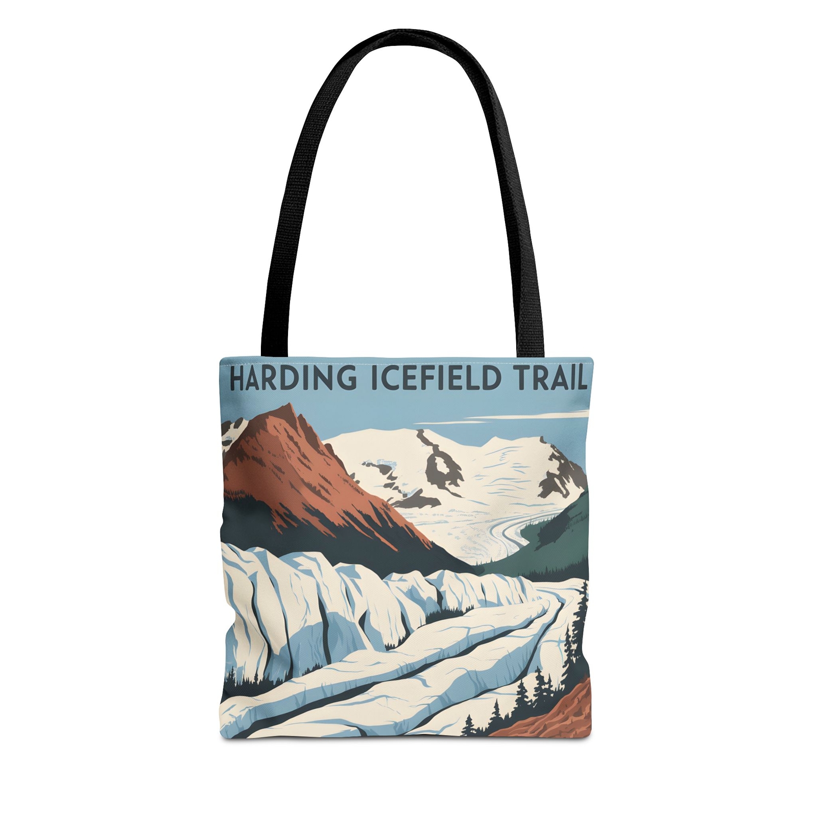 Harding Icefield Trail Tote Bag All Over Print Kenai National Park Hiking Gear