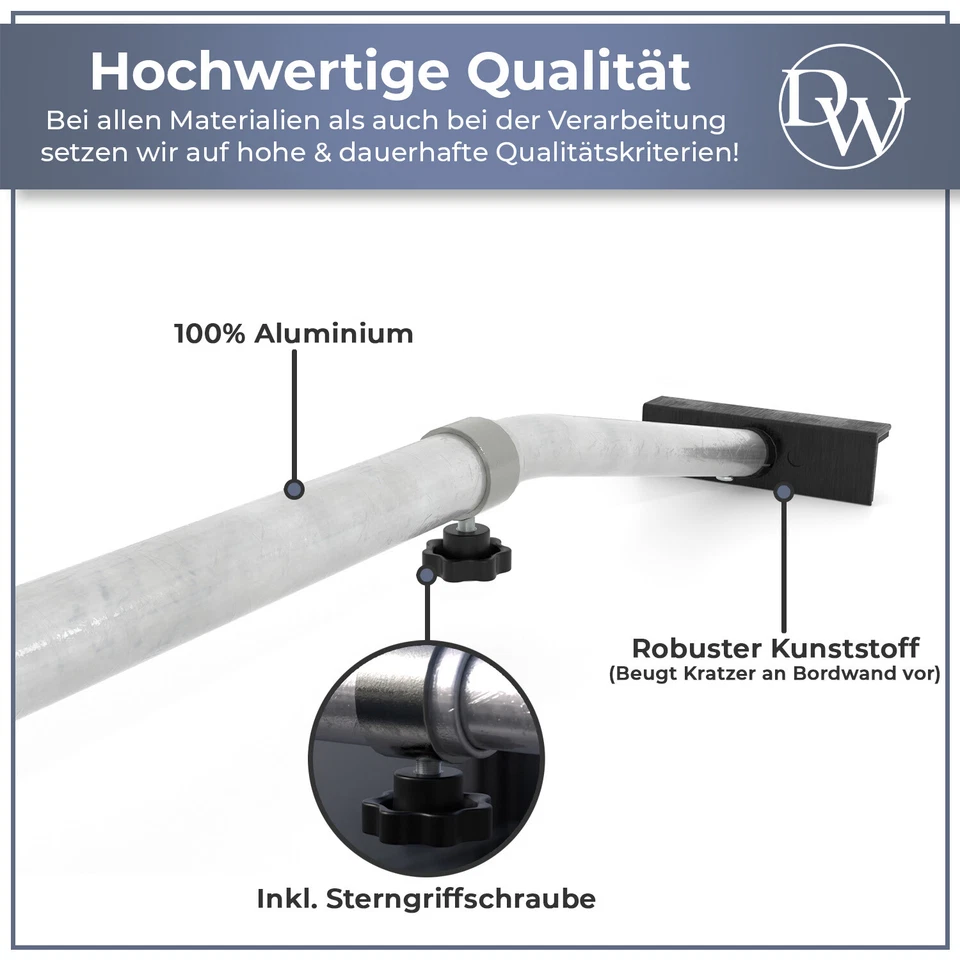 2x Anhänger Planenbügel 100-145 cm | Alu Bügel für Flachplane | Flachplanenbügel - Bild 4 von 4