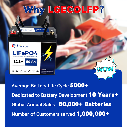 LGE 12V 50Ah 100Ah Group24 LiFePO4 Lithium Battery for Solar,Marine,Trolling - Picture 4 of 29