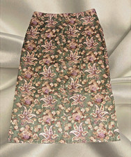 Vintage Jaclyn Smith Classic Skirt Womens 18W Floral Pencil Midi Green Y2K Style