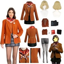 Ashley Graham Uniform & Wig Cosplay Costume Halloween Carnival Party Suit Women