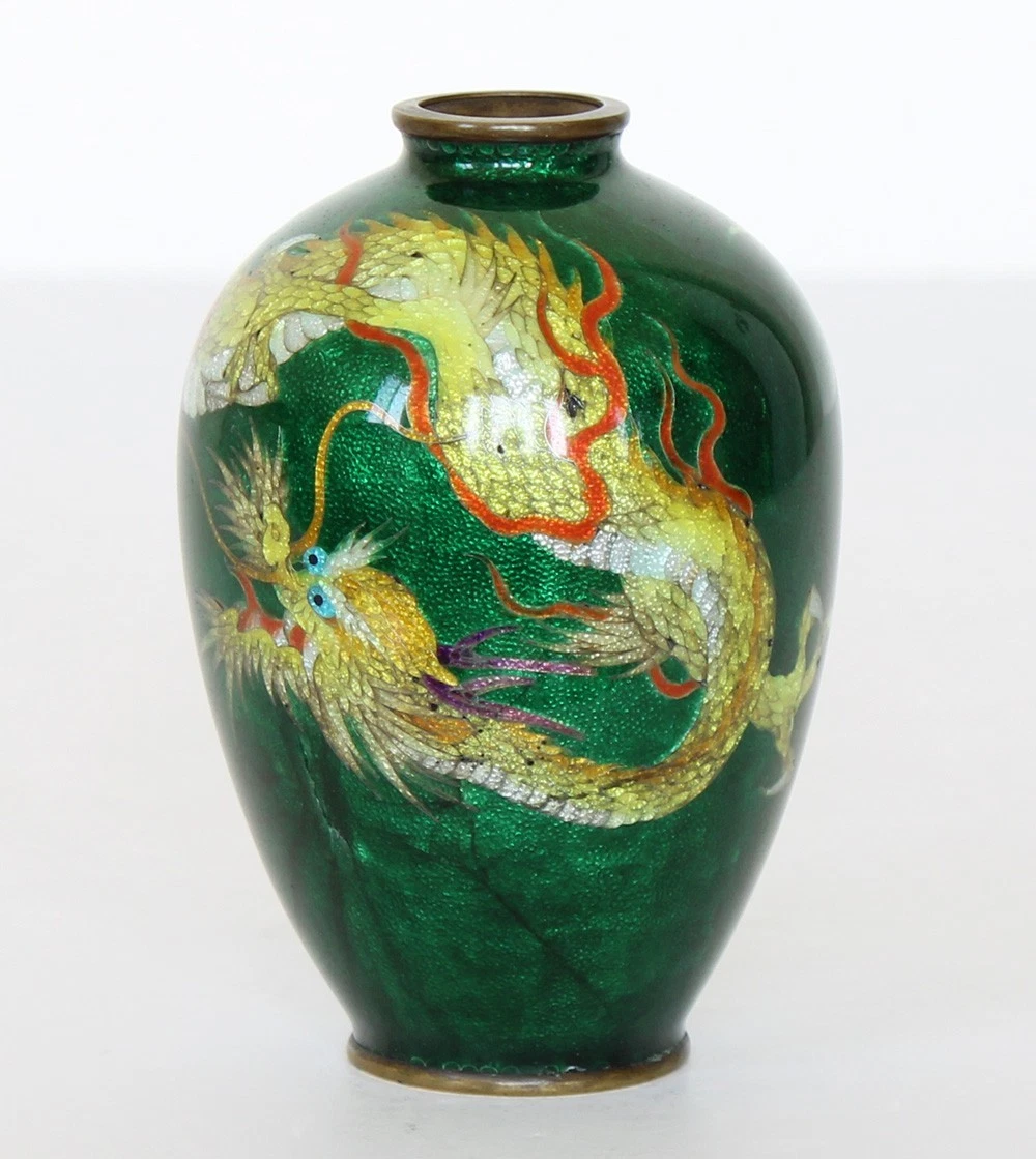 日本景泰蓝古董花瓶| eBay
