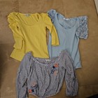 Forever 21 ZARA dee & kitty Mixed Lot 3 Cotton Tops S/P M Striped Floral — photo 1