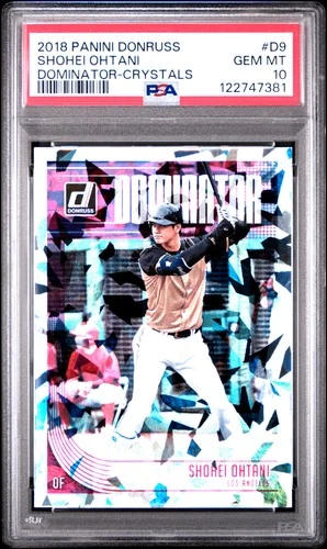 2018 Panini Donruss Dominator #D9 Shohei Ohtani Dominator-Crystals PSA 10