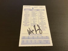 Signed Strat-o-matic Card  Wayne Kirby 1996 Dodgers