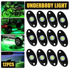 12pc Waterproof Led Rock Green Lights Underglow Light Neon Decor Fit Atv Utv Car 12pc Waterproof Led Rock Green Lights Underglow Light Neon Decor Fit Atv Utv Car