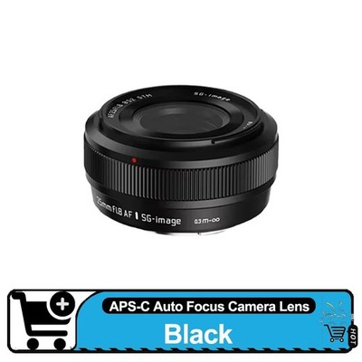 SGimage AF 25mm F1.8 APS-C Camera Lens Standard lens For Sony E Fuji X Black