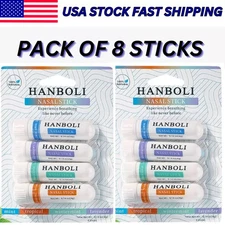 New Nasal Stick Pack OF 8 Enhance Breathing + Boost Focus Breathe Vapor HANBOLI"