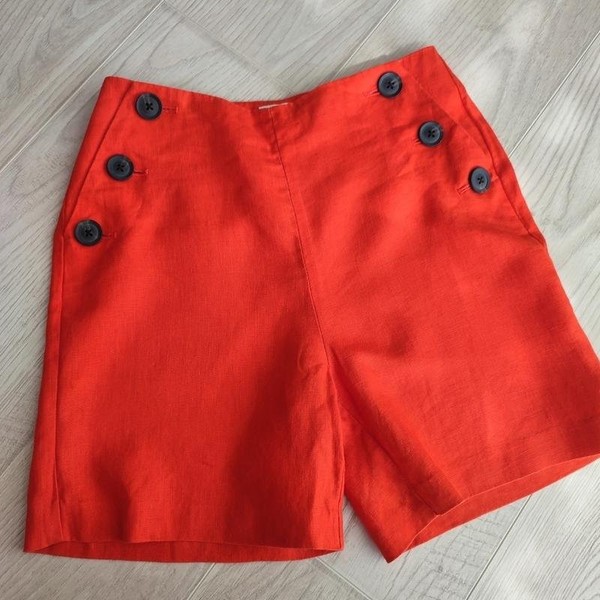 Women Boden Shorts Coral Linen 32 / XXS / 40