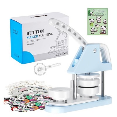 2.28in/58mm Pin Button Maker Machine Badges Press Machine DIY Kit 100pc Supplies